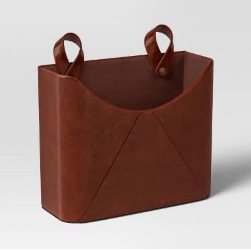 NWT Threshold Faux Leather Wall Pocket - Picture 3 of 11